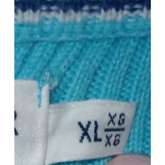 Vintage '90s Tommy Hilfiger blue short sleeve sweater size XL - Picture 5 of 5